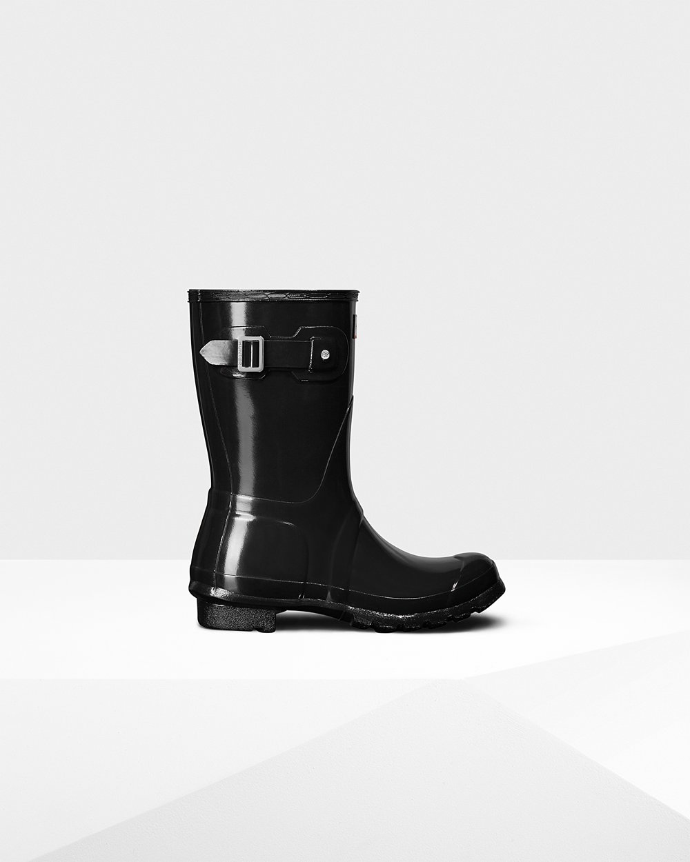 Botas de Lluvia Cortas Hunter Mujer - Original Gloss - Negros - QOBYZTS-39